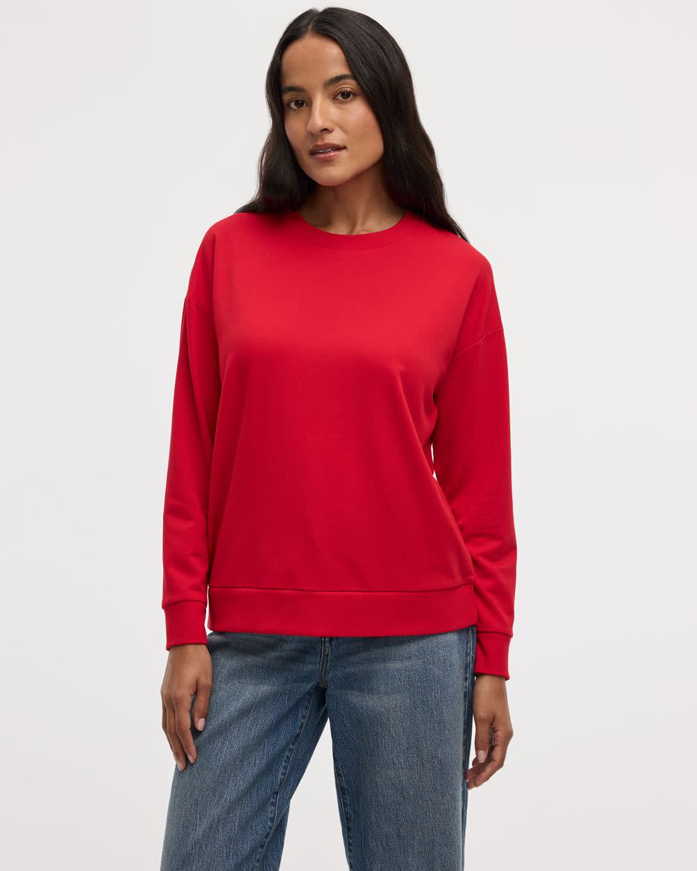 Long-Sleeve Crew-Neck Sweatshirt – R Essentials
