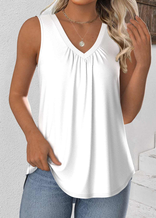 Sleeveless V-Neck Tank Top